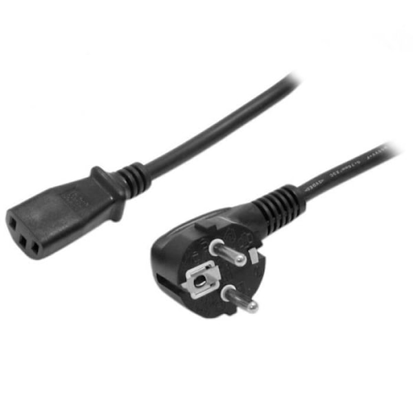 StarTech 3m (10ft) computerstrømledning, 18AWG, EU Schuko til C13 strømledning, 10A 250V, sort erstatningsnetledning,