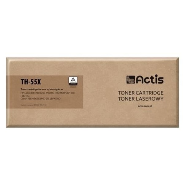 Cartouche toner TH-55X (erstatning for HP 55X CE255X, Canon CRG-724H) - ACTIS - Standard - 12500 sider - sort