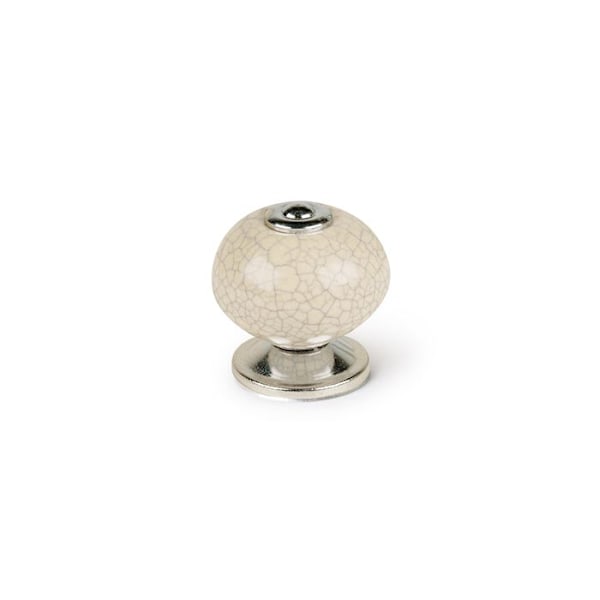 Crackle porslin boll möbelknoppar - MÄRKE - Antik modell - Beige - H.38 x l.40 x D.40 mm Beige