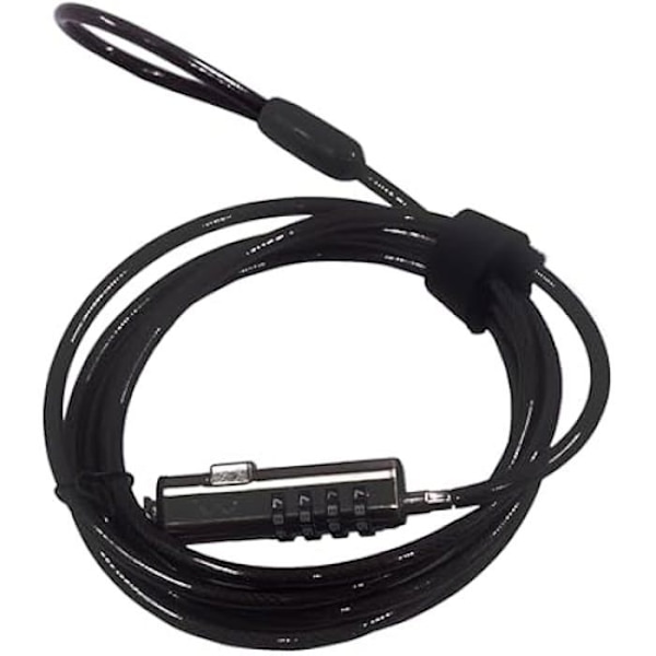 Sikkerhedskabel - EWENT - Model EW1238 - 1,8 m - 4-cifret kombinationslås - Universal Anti-Theft