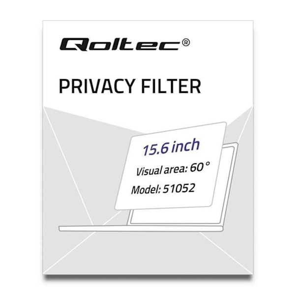 QOLTEC 51052 ANTI-HEIJASTUSFILTTERI NÄYTÖLLE JA YKSITYISYYDEN FILTTERI Transparent