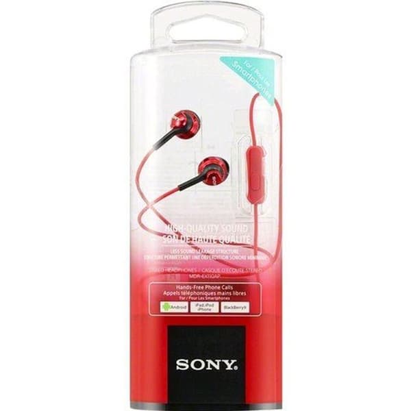 In-ear headphones - SONY - MDR-EX110LAR.AE - Red - Wired - Remote control Röd