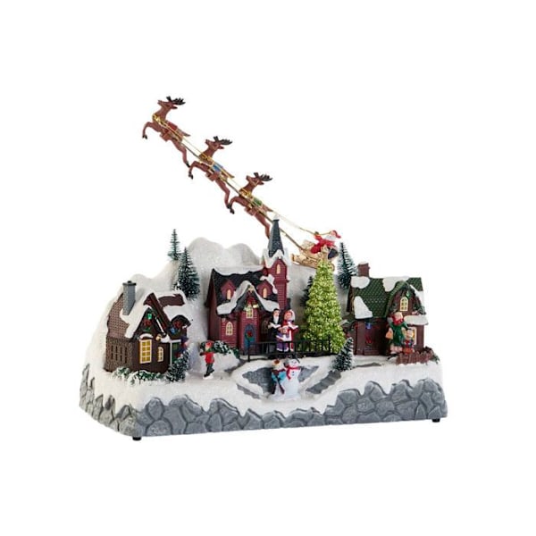 Jouluverhoilu DKD Home Decor 34x18x27,5 cm (x3) Flerfärgad