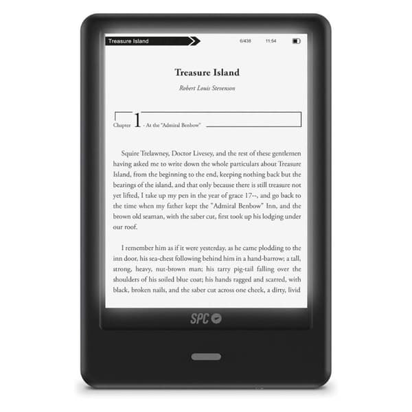 E-lukija - SPC - Dickens Light 2 Pro - 6 tuumaa - 8 Go - USB-C - Musta
