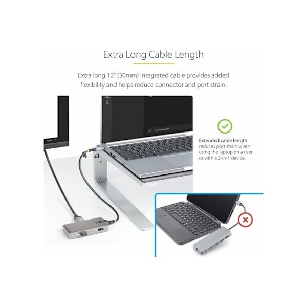 Moniporttinen USB-C-adapteri - STARTECH - 104B-USBC-MULTIPORT - HDMI 4K 60Hz - 3 USB-porttia - 100W Power Delivery
