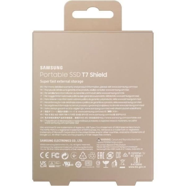 SAMSUNG Extern SSD T7 Shield Beige 1 TB MU-PE1T0K/EU