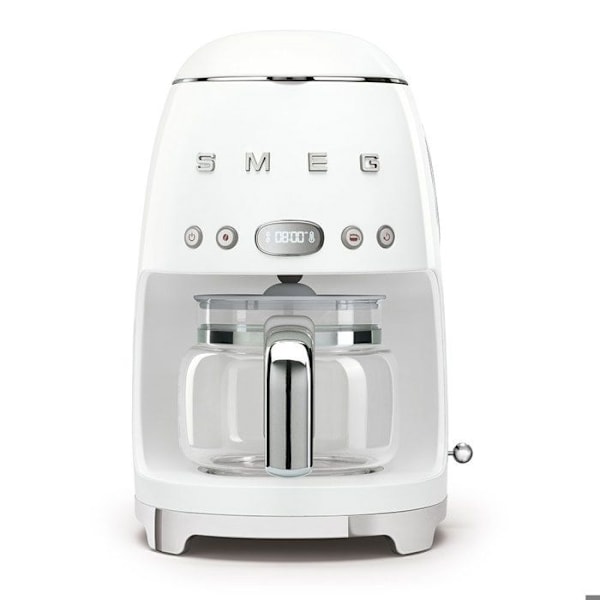SMEG DCF02WHEU filterkaffebryggare - 10 koppar - 1050W - 1950-tal vit