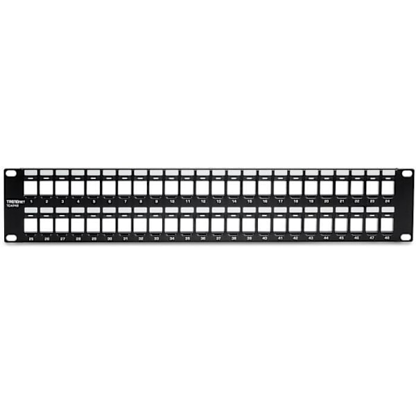Trendnet TC-KP48 24-portars Keystone Patch Panel - Svart