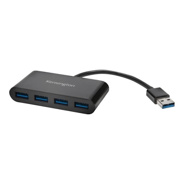 Koncentrator (hub) - KENSINGTON - UH4000 - 4 portar - USB - Extern