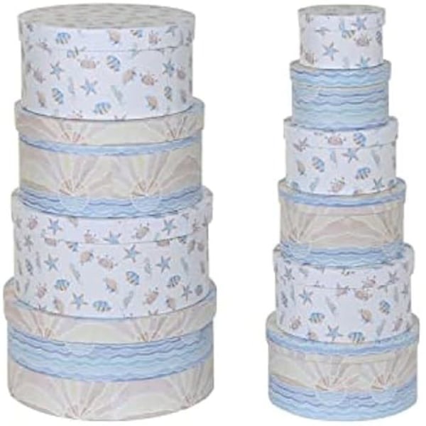 Stapelbar förvaringsboxsats - DKD Home Decor - Flerfärgad - Plast - 37,5 x 37,5 x 18 cm Flerfärgad
