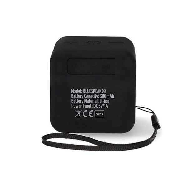 Bluetooth højttaler - Kubic - Box - 5W - Sort - IPX5 - 300 mAh Svart