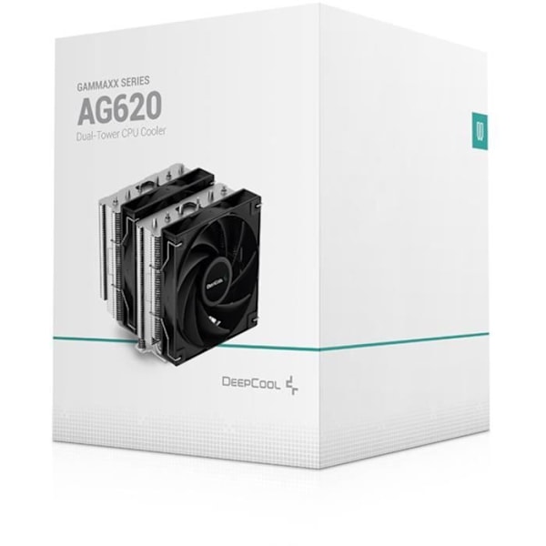 DEEPCOOL - Gammaxx AG620 - CPU-køler - 2x120mm Aluminium, Sort