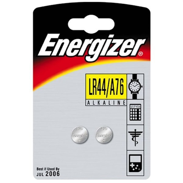 ENERGIZER 2 alkaliske batterier LR44/A76