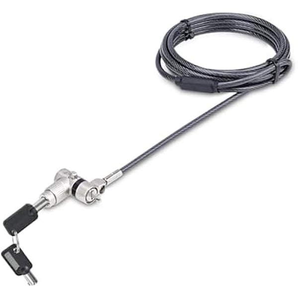 StarTech.com Universelt Antivol 3-i-1 til PC, Master Key Lås Kabel, 2m, Kompatibel med Noble Wedge®/Nano/K-Slot