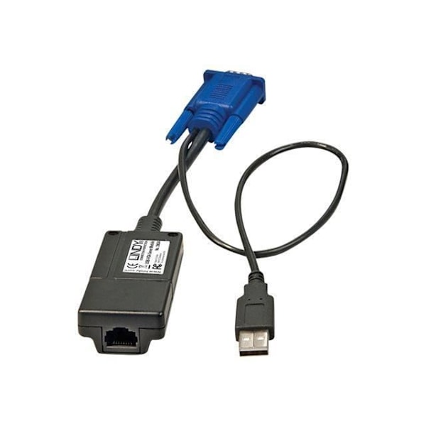 USB- ja VGA-pääsymoduuli - LINDY - 39634 - KVM-pitennyskaapeli - Tukee USB HID - Liitäntä jopa 100m