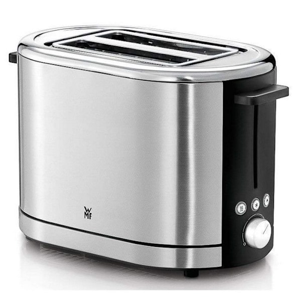 WMF LONO Brødrister med dobbelt spalte - Sort og rustfrit stål - 7 bruningsniveauer - Opvarmning af bagværk - 900W