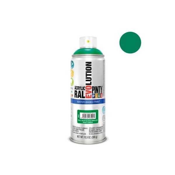 Spraymaling - Pintyplus - Evolution - 520cc - Ral 6029 - Mintgrøn Mintgrön