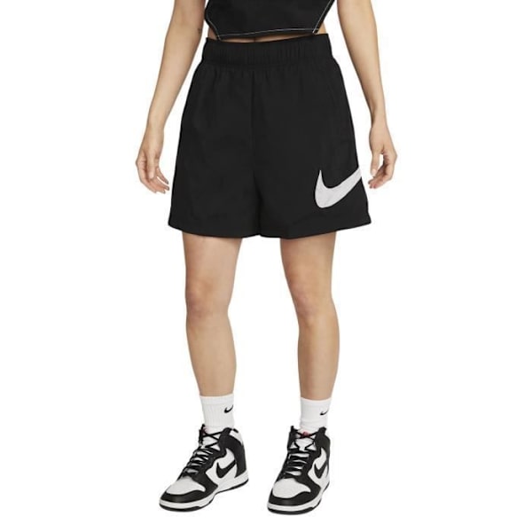 Lyhyt Nainen - Nike - DM6739-010 - Korkea vyötärö - Musta - 100% Kierrätetty polyesteri Svart XS