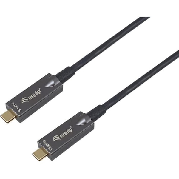 Aktiv USB-C til C optisk kabel - EQUIP - 119462 - 10m - 4K/60Hz - 10 Gbit/s