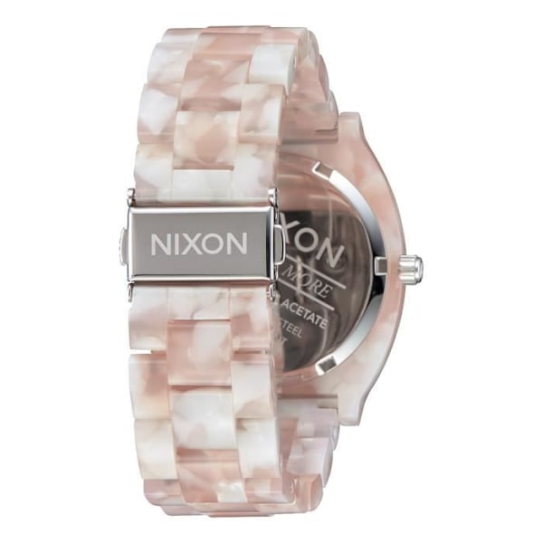 Kello - Nixon - Time Teller - Akaatti - Ruutu/hopea - Yksi koko Rosa/sølv
