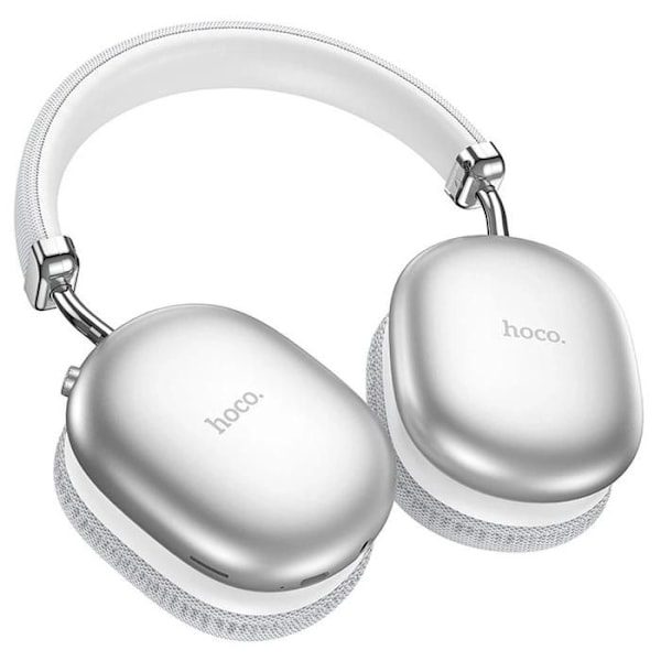 Bluetooth headset - HOCO - W35 Max - Sølv - Sammenklappelig - 90 timers batteriertid pengar