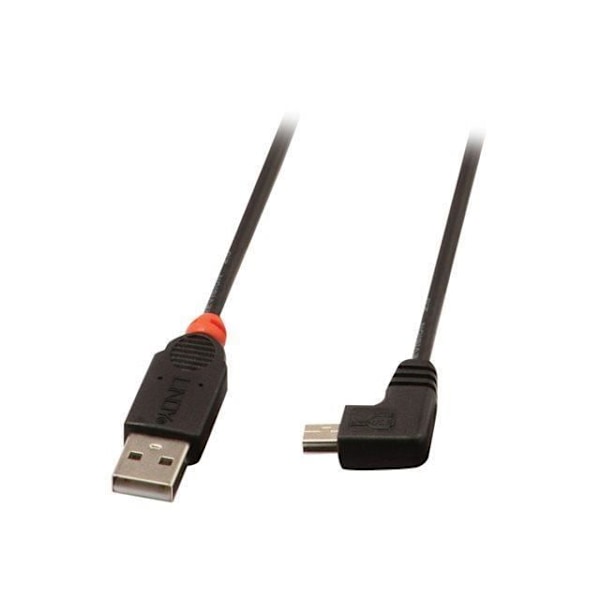 USB 2.0 type A/mini-B kabel vinklet, 2m