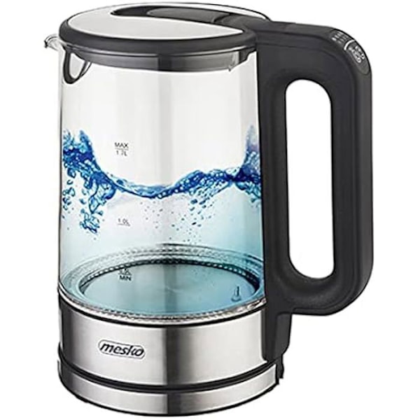 Bule - MESKO - MS 1301b - 1,7L - Lämpötilan ohjaus 60-100°C - LED-valaistus Svart