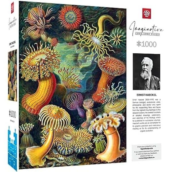 Puzzle - GODT BYT - Imagination Series - Ernst Haeckel - Sømænd - 1000 dele - Rektangulær