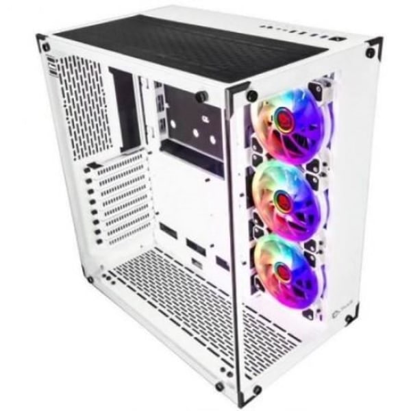 Tietokonekotelo - Talius - Cronos RGB ATX - Valkoinen - RGB-valaistus - Yhteensopiva ATX/Micro-ATX/Mini-ITX