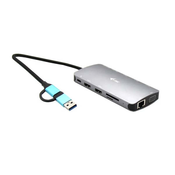 i-Tec CANANOTDOCKPD USB Hub Sølv