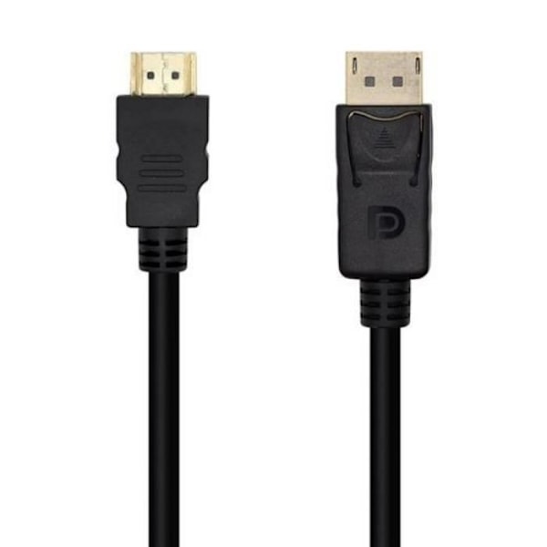 Aisens HDMI-kabel - DISPLAYPORT TIL HDMI KONVERSORKABEL - DP/M-HDMI/M - Sort - 2.0M