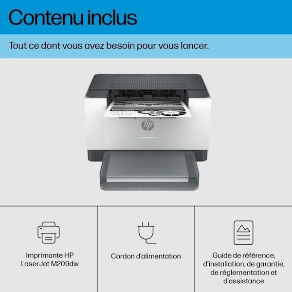 HP LaserJet M209dw sort/hvid laserprinter med enkelt funktion