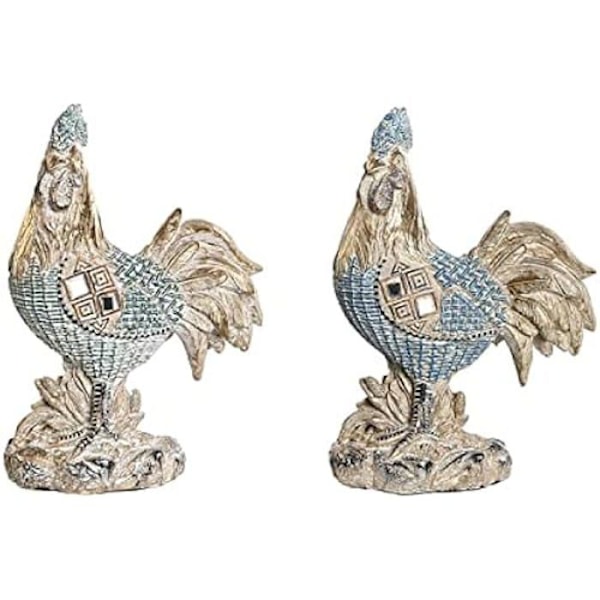 Dekorativ statyett - DKD HEMINNREDNING - Estándar - Blå och turkos färg - Harts - Mått 14,3x7,5x20 cm blå, turkos
