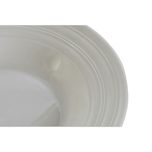 Djuptallrik - DKD Home Decor - Set om 4 - Porslin - Vit - Ej mikrovågssäker Vit