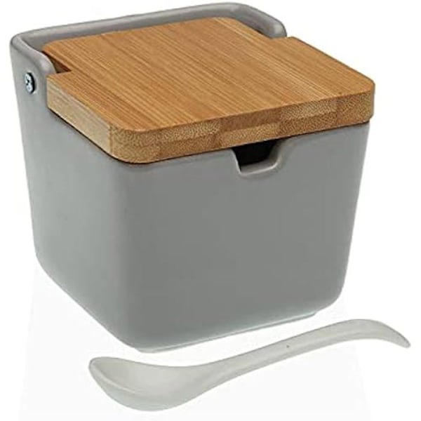 Sucrier - VERSA - Versa - Keramik - Grå - 8,8 x 10,3 x 8,8 cm Grå