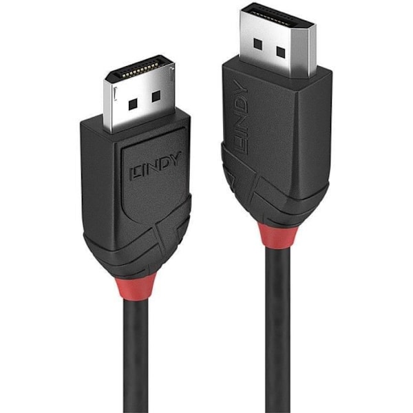 LINDY DisplayPort 1.2 -kaapeli - musta viiva - 1,5 m