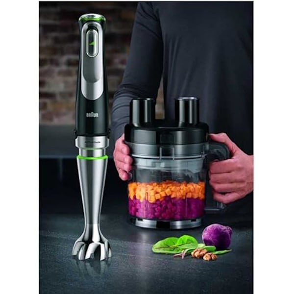 Purémixer - BRAUN - MultiQuick 9 MQ 9195XLI - 2 l - 1200 W - Svart Rostfritt stål Svart