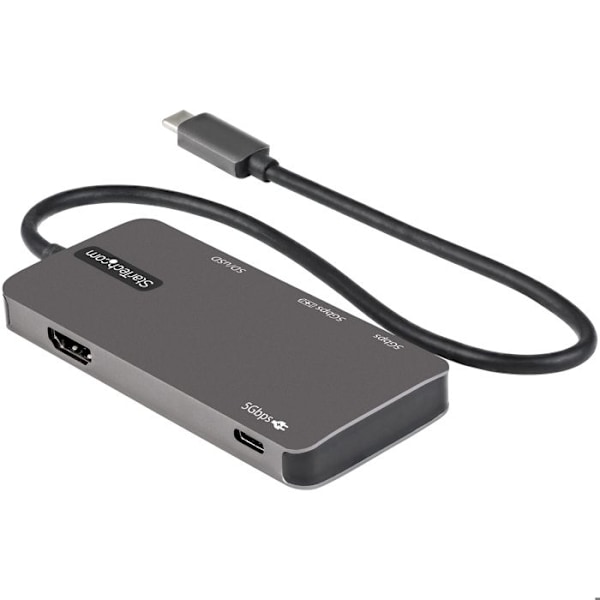 "Vierastelakka - STARTECH - Monisatelliitti USB-C - HDMI 4K - Teho 100W - USB 3.0 Hub"