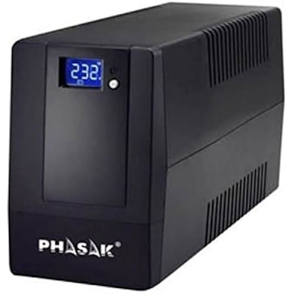 Onduleur - S.A.I. Phasak 600 VA LCD Kosketusnäyttö USB + RJ45 digitaalinen interaktiivinen musta