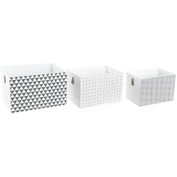 Dekorative æsker - DKD HOME DECOR - Standard - Hvid og grå - 37 x 28 x 23 cm - Moderne Vit
