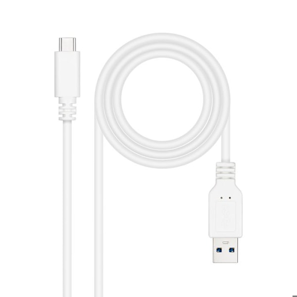 USB-kabel - NANO KABEL - 10.01.4002-W - USB 3.1 Gen2 10 Gbps - USB-C hane till USB-A hane - 2 m
