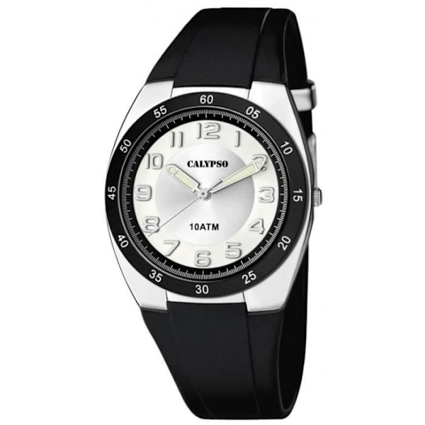 Ur - CALYPSO - Street Style K5753/5 - Sort Urskive - Plastiksnor - 10 ATM Svart