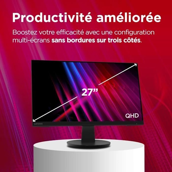 Skærm - LENOVO - N27q - 27 tommer QHD - 100Hz - 4ms - Sort