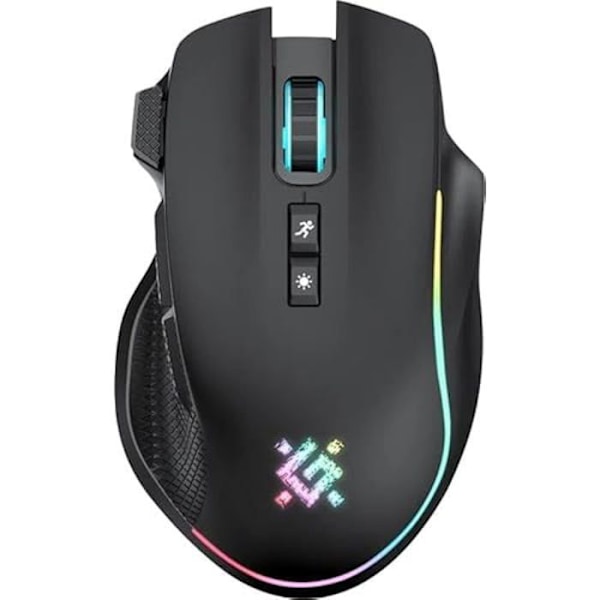 Trådløs gamingmus - DEFENDER - GM-213 - RGB-belysning - Langvarigt batteri - 5 knapper Svart