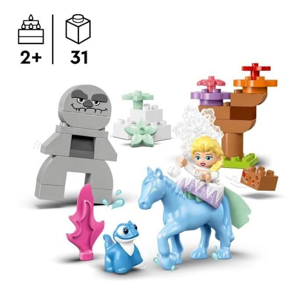 LEGO DUPLO | Disney 10418 Elsa och Bruni i den förtrollade skogen, byggleksak Flerfärgad