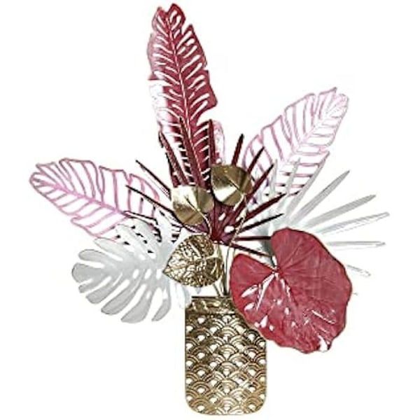 Väggdekoration - DKD Heminredning - Blommor - Metall - Flerfärgad - 65 x 78 x 20,5 cm mångfärgad