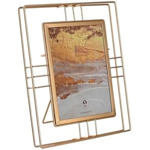 Fotoram - HOME ESPRIT - Flerfärgad - Metall - 18,5 x 23,5 cm - Modern design mångfärgad