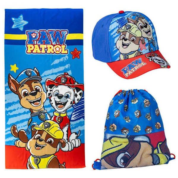 Handduk + väska + keps Educa Borras Paw Patrol blå