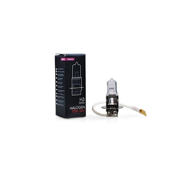 HALOGENIAMPULLI H3 PK22S 24V 70W (LAATIKKO) X1 MTECH