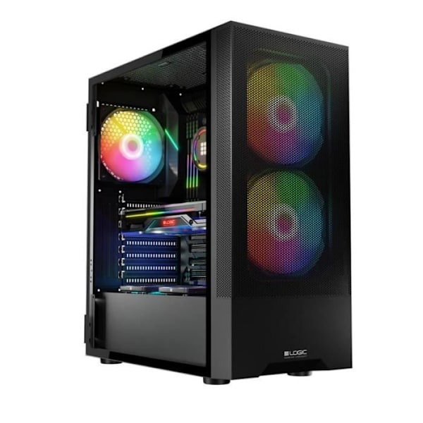 USB 3.0 kotelo - LOGIC - ARYA ARGB MINIDI - Musta - Kompakti - RGB valaistus